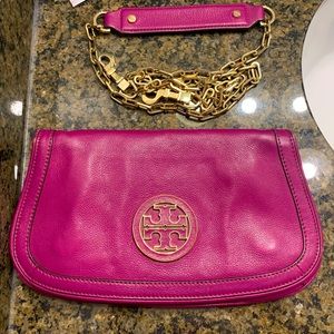 Tory Burch Amanda Clutch with removable crossbody chain